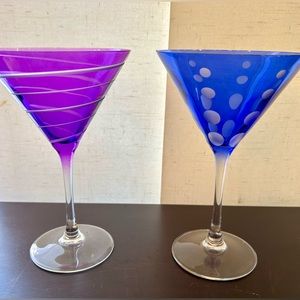 2 fun Martini / Margarita glasses.